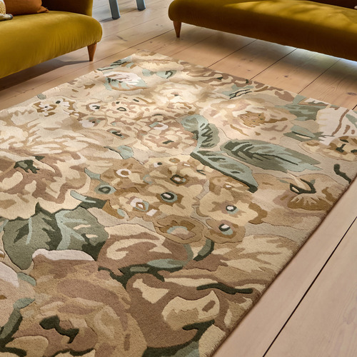Birch Rose & Peony Hand-Tufted Pure New Wool Rug
