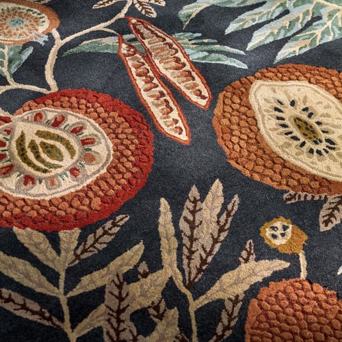 Turmeric & Indigo Jackfruit Hand-Tufted Wool & Viscose Rug