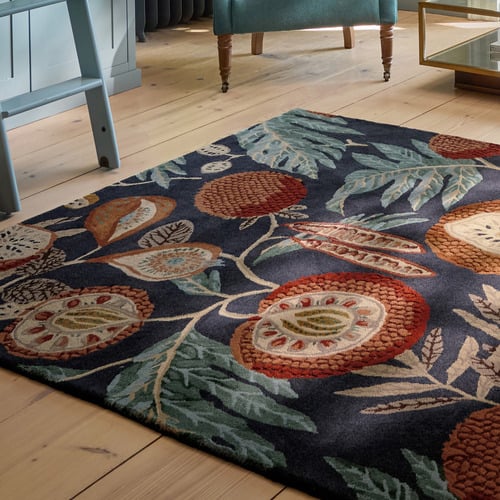 Turmeric & Indigo Jackfruit Hand-Tufted Wool & Viscose Rug