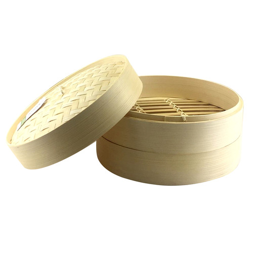 2 Tier Natural Hama Bamboo Steamer