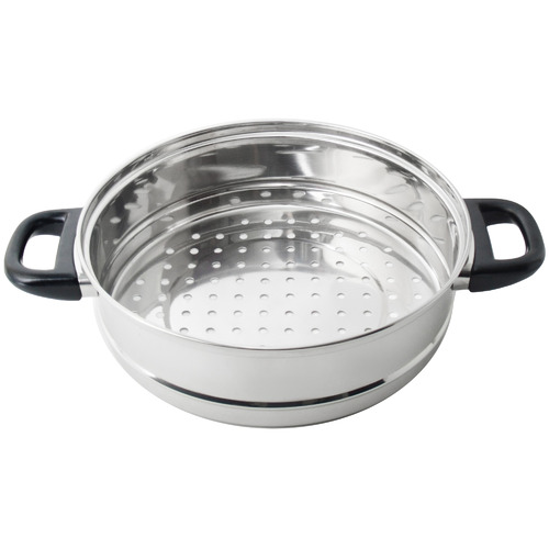 2 Piece 24cm Stainless Steel Steamer Pot Set