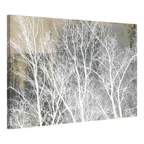 Frosty White Branches Canvas Wall Art