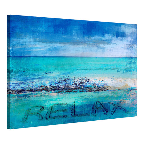Blue Relax Canvas Wall Art Temple Webster
