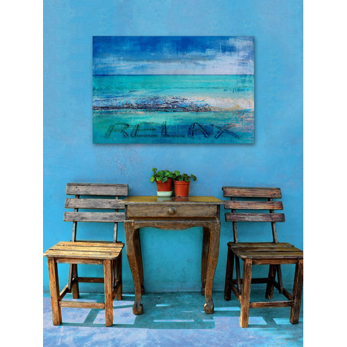 Blue Relax Canvas Wall Art Temple & Webster