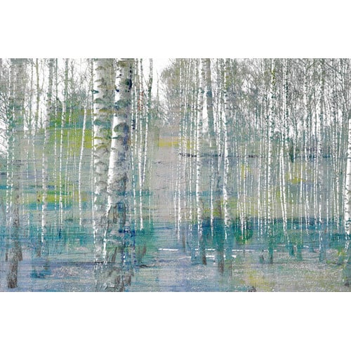 Teal Tree Forest Canvas Wall Art