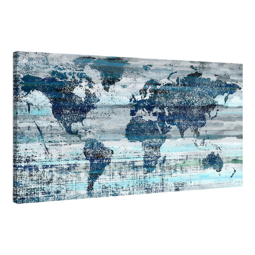 Indigo Countries Canvas Wall Art