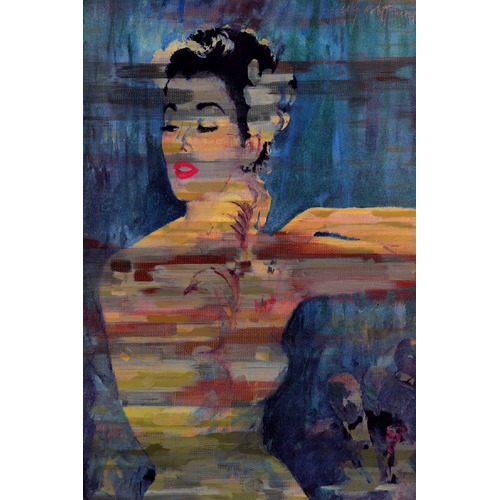 Bright Red Lips Art Print on Canvas