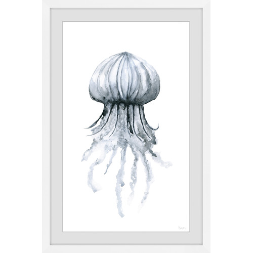 Barley_Cove Floating Jellyfish Framed Printed Wall Art Temple & ster