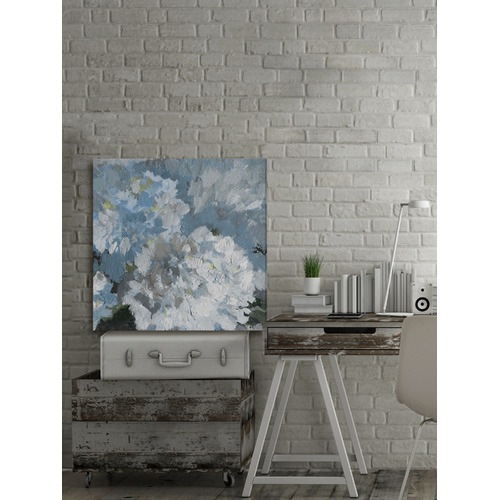 Blue Zoom Painting Stretched Canvas Wall Art