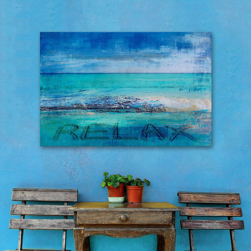 Blue Relax Canvas Wall Art Temple & Webster