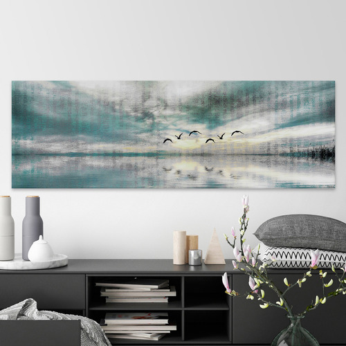 Birds Skylight II Stretched Canvas Wall Art