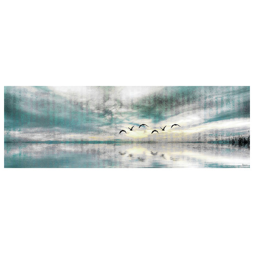 Birds Skylight II Stretched Canvas Wall Art