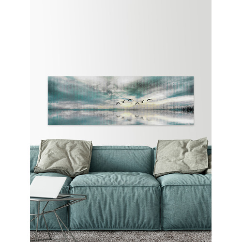 Birds Skylight II Stretched Canvas Wall Art