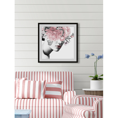 Floral and Lipstick Framed Printed Wall Art