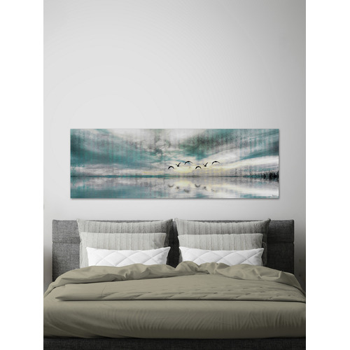 Birds Skylight II Stretched Canvas Wall Art