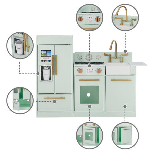 Teamson Kids Little Chef Charlotte All-in-One Modern Modular Play Kitchen Set