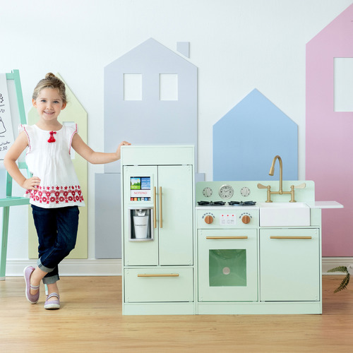 Teamson Kids Little Chef Charlotte All-in-One Modern Modular Play Kitchen Set