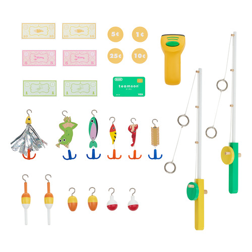 Teamson Kids 26 Piece  My Little Helper Fishing Shop & Accessory Set,