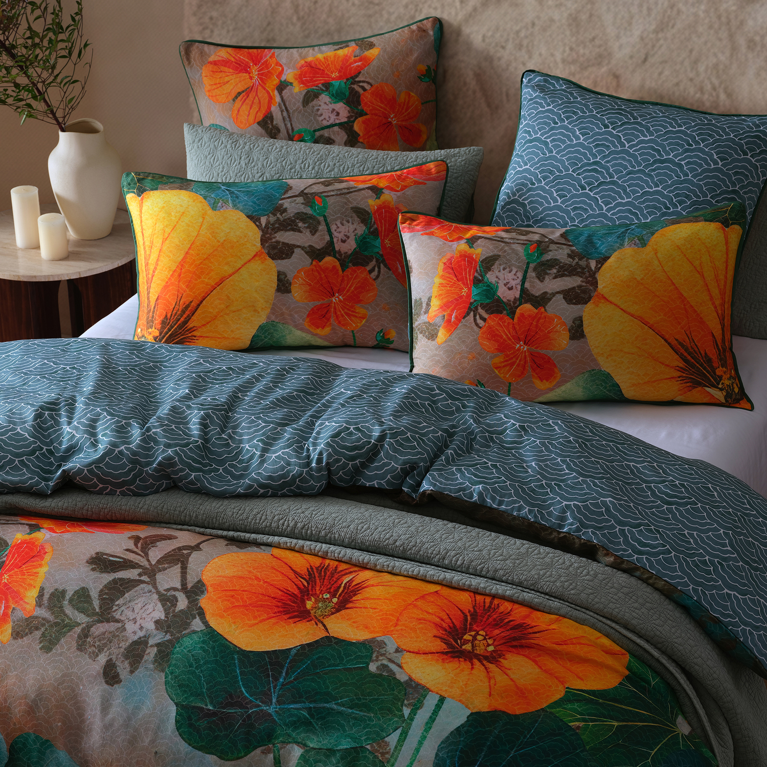 Laurel Cotton Sateen Quilt Cover Set