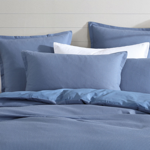 Steel Ascot Cotton-Blend Quilt Cover Set