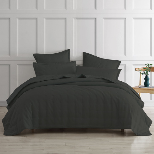 Granite Ascot Cotton-Blend Coverlet