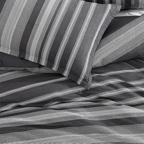 Charcoal Hunter Cotton Seersucker Quilt Cover Set