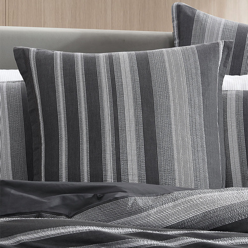 Indigo Hunter Cotton Seersucker European Pillowcase
