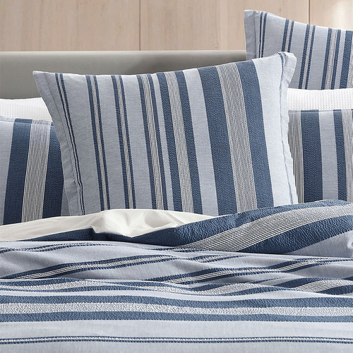 Indigo Hunter Cotton Seersucker European Pillowcase