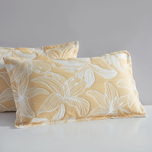 Mustard Grace Yarn-Dyed Cotton Jacquard Quilt Cover Set