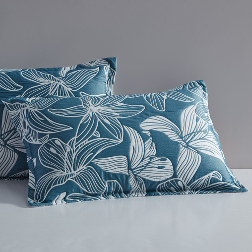 Aegean Grace Yarn-Dyed Cotton Jacquard Quilt Cover Set