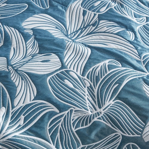 Aegean Grace Yarn-Dyed Cotton Jacquard Quilt Cover Set