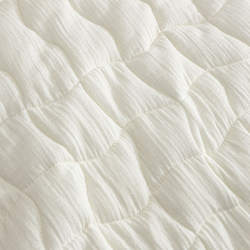 Cascade Quilted Cotton Gauze Queen/King Coverlet Set