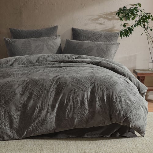 Moana Stonewashed Cotton Jacquard Quilt Cover Set