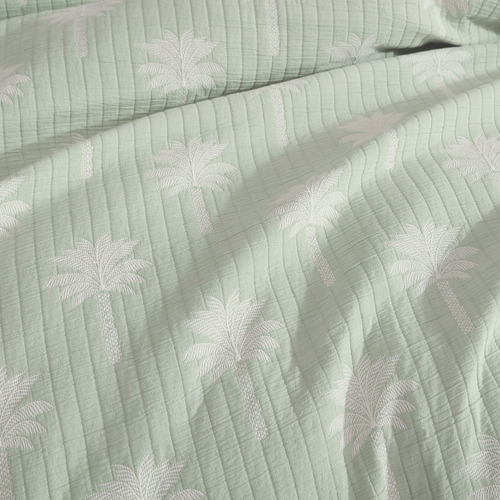 Sage Tahiti Cotton Gauze Jacquard Quilt Cover Set
