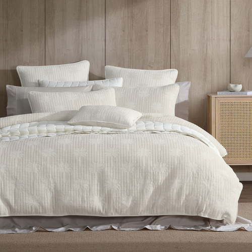 Stone Tahiti Cotton Gauze Jacquard Quilt Cover Set