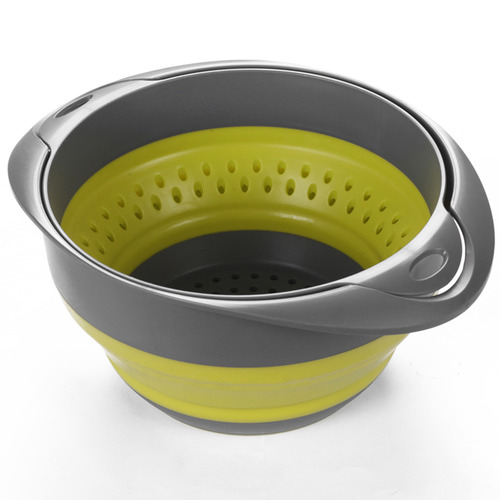 Gourmet Kitchen 2 Piece Collapsible Colander & Mixing Bowl Set ...