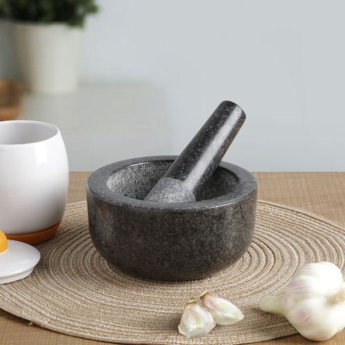 Black Granite Mortar & Pestle