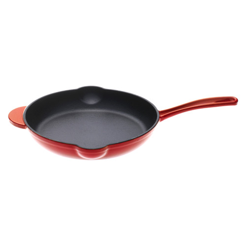 Black Cherry Red 26cm Cast Iron Fry Pan