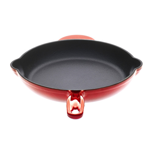 Black Cherry Red 26cm Cast Iron Fry Pan