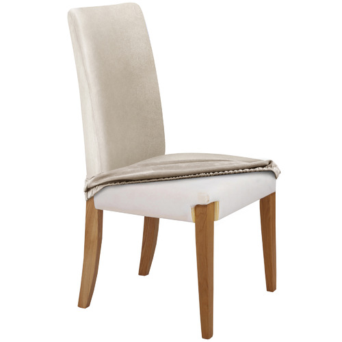 cream suede chair