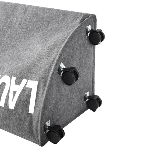 Sherwood Housewares Grey Corner Laundry Bag on Wheels Temple & ster