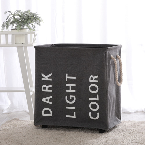 Sherwood Housewares Grey 3 Section Laundry Bag on Wheels Temple & ster