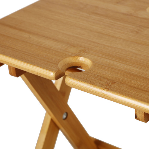 Sherwood Housewares Foldable Bamboo Picnic Wine Table Temple & ster