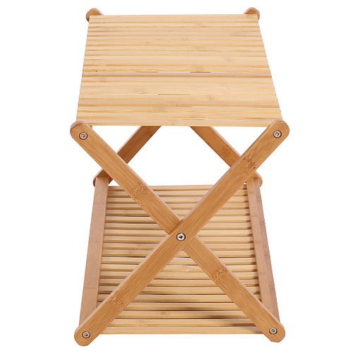 Harold 2 Tier Bamboo Portable Shoe Rack