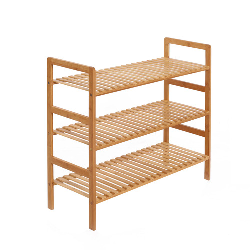 Sherwood Housewares 3 Tier Gabbie Bamboo Shoe Rack | Temple & Webster