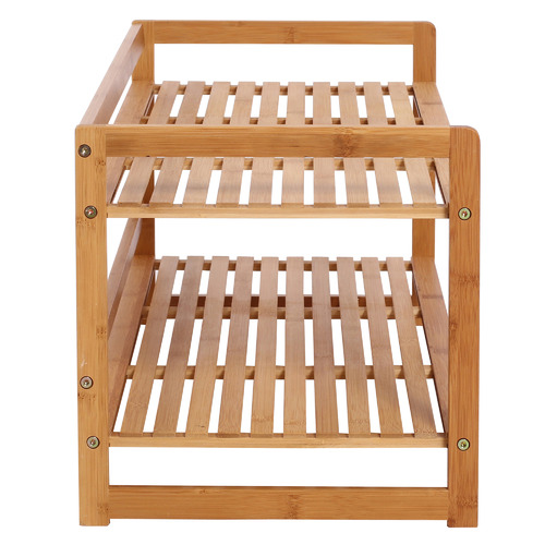 Natural Jenkins 2 Tier Bamboo Shoe Rack