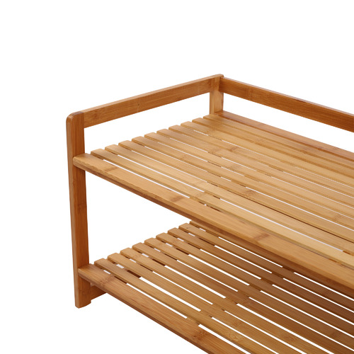 Natural Jenkins 2 Tier Bamboo Shoe Rack