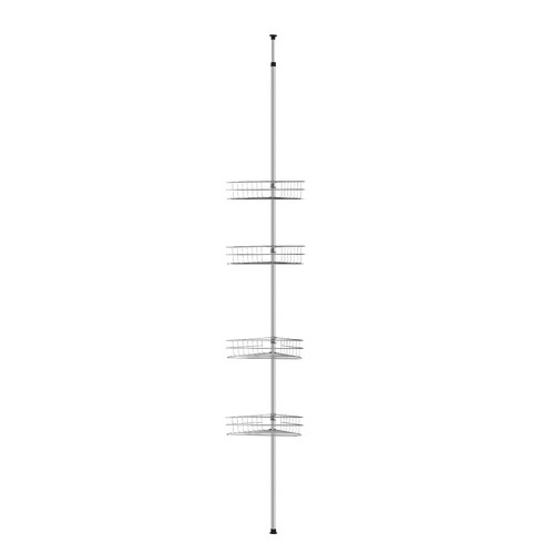 Adjustable 4 Tier Stainless Steel Corner Shower Rack