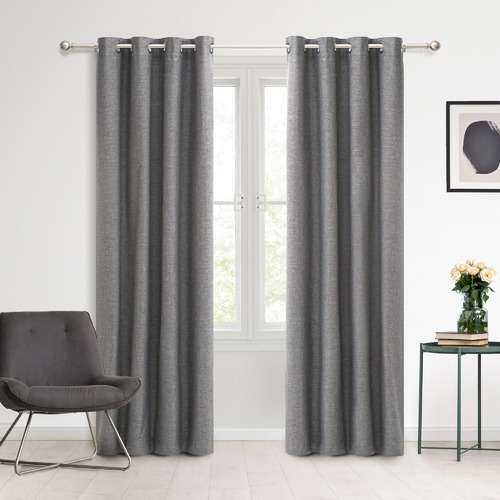 Pepper Eyelet Blockout Curtains