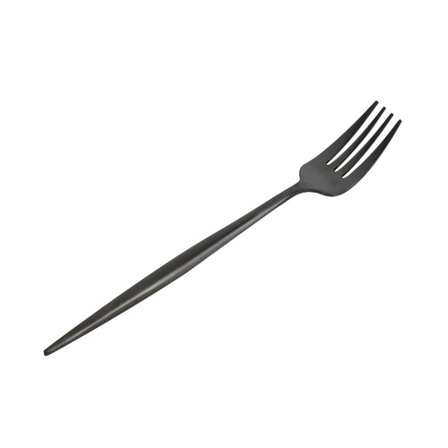 24 Piece Matt Polish-Black Stainless Steel Cutlery Set